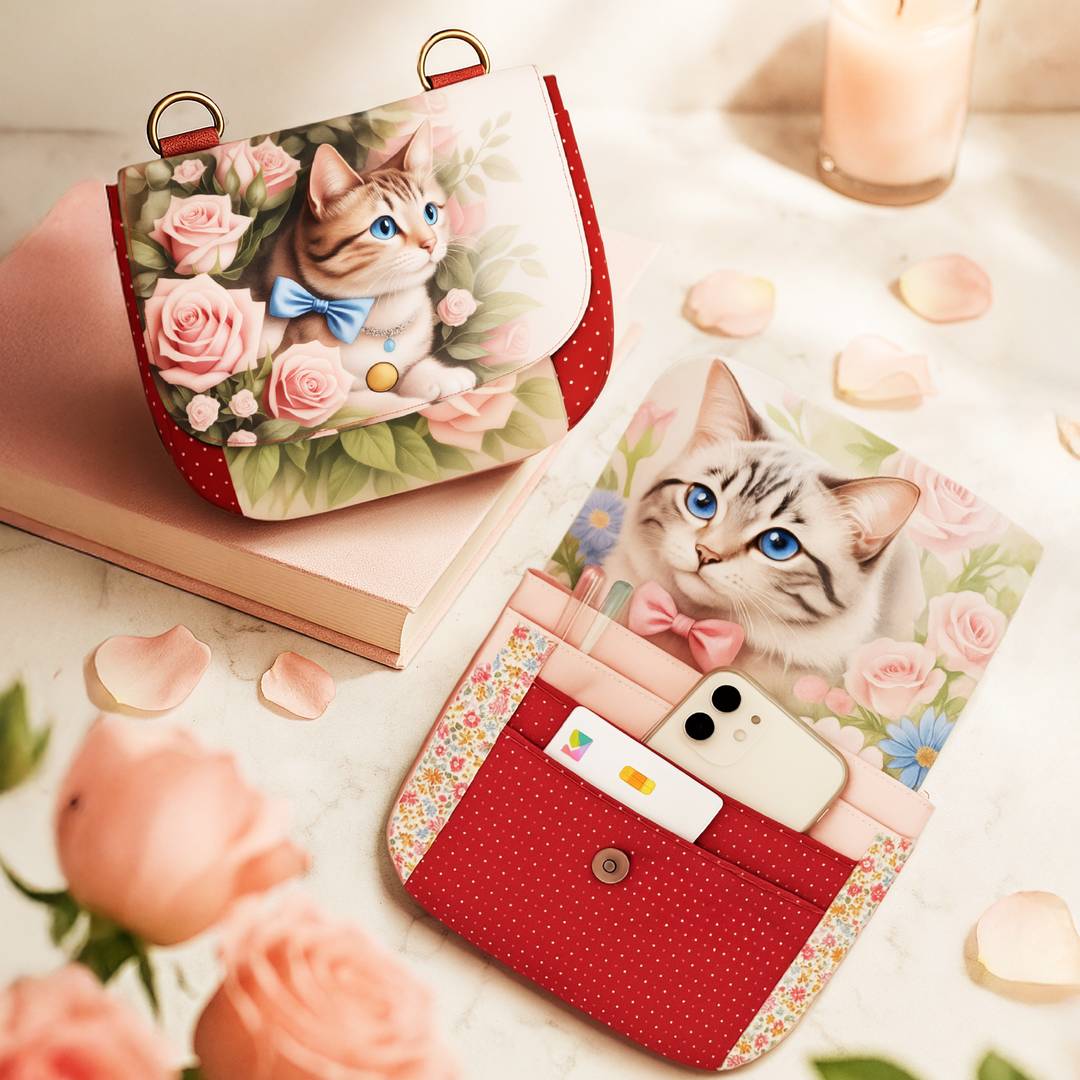 多層口袋小巧側背包