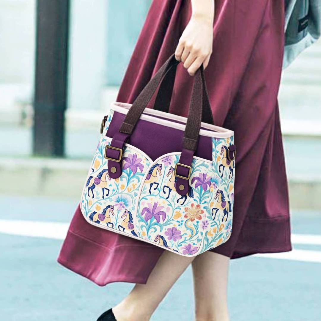 紫薇花開斜背包